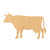 Cow 3 Wood Cutout for Crafts, Unfinished Baltic Birch Craft Shape