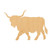 Highland Cow Wood Cutout for Crafts, Unfinished Baltic Birch Craft Shape