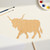 Highland Cow Wood Cutout for Crafts, Unfinished Baltic Birch Craft Shape
