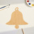 Holiday Bell Wood Cutout for Crafts, Unfinished Baltic Birch Craft Shape