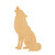 Howling Wolf 1 Wood Cutout for Crafts, Unfinished Baltic Birch Craft Shape