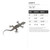 Lizard 2 Steel Cutout Shape, Raw Metal Wall Art and Craft Supply
