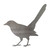 Magpie Steel Cutout Shape, Raw Metal Wall Art and Craft Supply