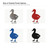 Mallard Duck Steel Cutout Shape, Raw Metal Wall Art and Craft Supply