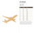 Jet Airplane Wood Cutout for Crafts, Unfinished Baltic Birch Craft Shape