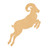 Jumping Ram Wood Cutout for Crafts, Unfinished Baltic Birch Craft Shape