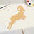 Jumping Ram Wood Cutout for Crafts, Unfinished Baltic Birch Craft Shape