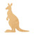 Kangaroo 2 Wood Cutout for Crafts, Unfinished Baltic Birch Craft Shape