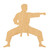 Karate Man Wood Cutout for Crafts, Unfinished Baltic Birch Craft Shape