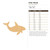 Killer Whale Wood Cutout for Crafts, Unfinished Baltic Birch Craft Shape