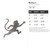 Monkey 4 Steel Cutout Shape, Raw Metal Wall Art and Craft Supply