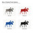 Moose 2 Steel Cutout Shape, Raw Metal Wall Art and Craft Supply