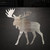 Moose 3 Steel Cutout Shape, Raw Metal Wall Art and Craft Supply