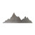 Mountain Range 2 Steel Cutout Shape, Raw Metal Wall Art and Craft Supply