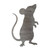 Mouse 1 Steel Cutout Shape, Raw Metal Wall Art and Craft Supply