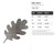 Oak Leaf 2 Steel Cutout Shape, Raw Metal Wall Art and Craft Supply