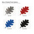 Oak Leaf 2 Steel Cutout Shape, Raw Metal Wall Art and Craft Supply