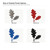 Oak Leaf Pair Steel Cutout Shape, Raw Metal Wall Art and Craft Supply