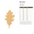 Oak Leaf 3 Wood Cutout for Crafts, Unfinished Baltic Birch Craft Shape
