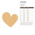 Long Heart Wood Cutout for Crafts, Unfinished Baltic Birch Craft Shape