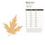 Maple Leaf 1 Wood Cutout for Crafts, Unfinished Baltic Birch Craft Shape