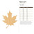 Maple Leaf 2 Wood Cutout for Crafts, Unfinished Baltic Birch Craft Shape