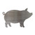 Pig 3 Steel Cutout Shape, Raw Metal Wall Art and Craft Supply