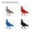 Pigeon Steel Cutout Shape, Raw Metal Wall Art and Craft Supply