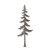 Pine Tree 1 Steel Cutout Shape, Raw Metal Wall Art and Craft Supply