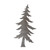 Pine Tree 2 Steel Cutout Shape, Raw Metal Wall Art and Craft Supply