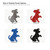 Puppy 2 Steel Cutout Shape, Raw Metal Wall Art and Craft Supply