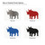 Rhino Steel Cutout Shape, Raw Metal Wall Art and Craft Supply