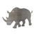 Rhinoceros Steel Cutout Shape, Raw Metal Wall Art and Craft Supply