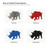 Rhinoceros Steel Cutout Shape, Raw Metal Wall Art and Craft Supply