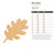 Oak Leaf 2 Wood Cutout for Crafts, Unfinished Baltic Birch Craft Shape