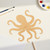 Octopus 2 Wood Cutout for Crafts, Unfinished Baltic Birch Craft Shape
