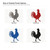 Rooster 2 Steel Cutout Shape, Raw Metal Wall Art and Craft Supply
