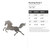 Running Horse 3 Steel Cutout Shape, Raw Metal Wall Art and Craft Supply