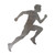 Running Man Steel Cutout Shape, Raw Metal Wall Art and Craft Supply