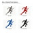 Running Man Steel Cutout Shape, Raw Metal Wall Art and Craft Supply