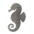 Sea Horse 1 Steel Cutout Shape, Raw Metal Wall Art and Craft Supply