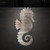 Sea Horse 4 Steel Cutout Shape, Raw Metal Wall Art and Craft Supply