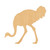 Ostrich Wood Cutout for Crafts, Unfinished Baltic Birch Craft Shape