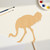 Ostrich Wood Cutout for Crafts, Unfinished Baltic Birch Craft Shape