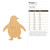 Penguin 1 Wood Cutout for Crafts, Unfinished Baltic Birch Craft Shape