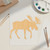 Moose 2 Wood Cutout for Crafts, Unfinished Baltic Birch Craft Shape
