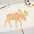 Moose 2 Wood Cutout for Crafts, Unfinished Baltic Birch Craft Shape