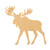 Moose 3 Wood Cutout for Crafts, Unfinished Baltic Birch Craft Shape