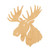 Moose Head Wood Cutout for Crafts, Unfinished Baltic Birch Craft Shape
