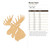 Moose Head Wood Cutout for Crafts, Unfinished Baltic Birch Craft Shape